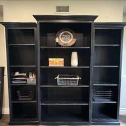 Book Storage, File Cabinet, Desk With Extra Storage Piece On Top. 