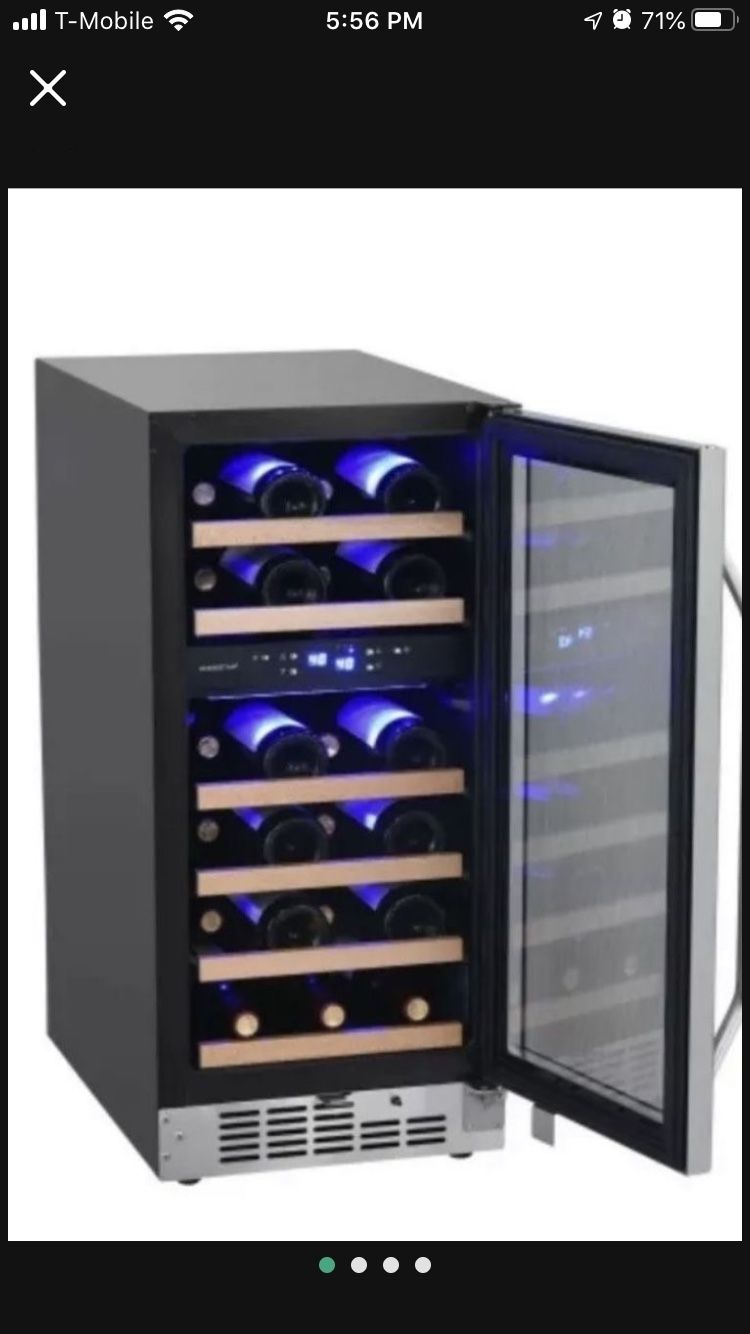 EdgeStar CWR263DZ 15"W 26 Bottle Built-In Dual Zone Wine Cooler - Stainless