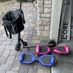 Scooters & Hoover boards With Chargers 