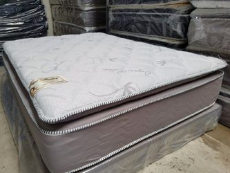 Blue gel hybrid memory foam pillowtop