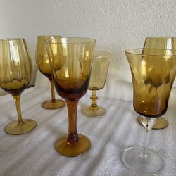 Variety Vintage Wine Glasses 