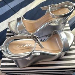 Silver Platform Heels 