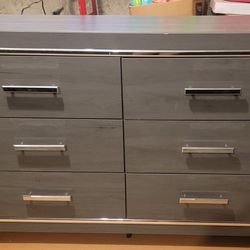 Gray 6 Drawer Dresser