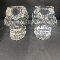 Calaveras-Skull Candle Holder- Glass