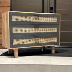 80% Off Brand New Open Box West Elm 3-Drawer Accent Storage Chest Cabinet Nightstand 100% Solid Mango Wood