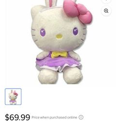 Hello Kitty Easter Kitty Purple Dress 15-Inch Plush