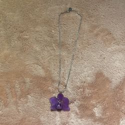 Hand Made Orchid Necklace