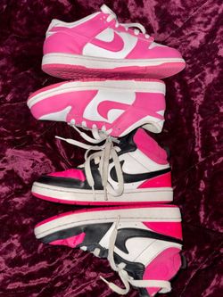 💞Duo of Gently Worn PINK💞 Childrens Girls size 3 Nikes ✔️