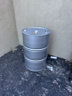 55 Gallon Metal Barrel