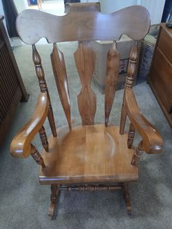 Solid Oak Rocking Chair