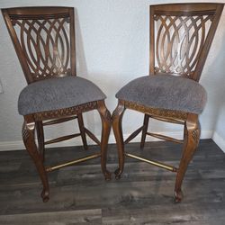 2 Grey Bar Height Chairs