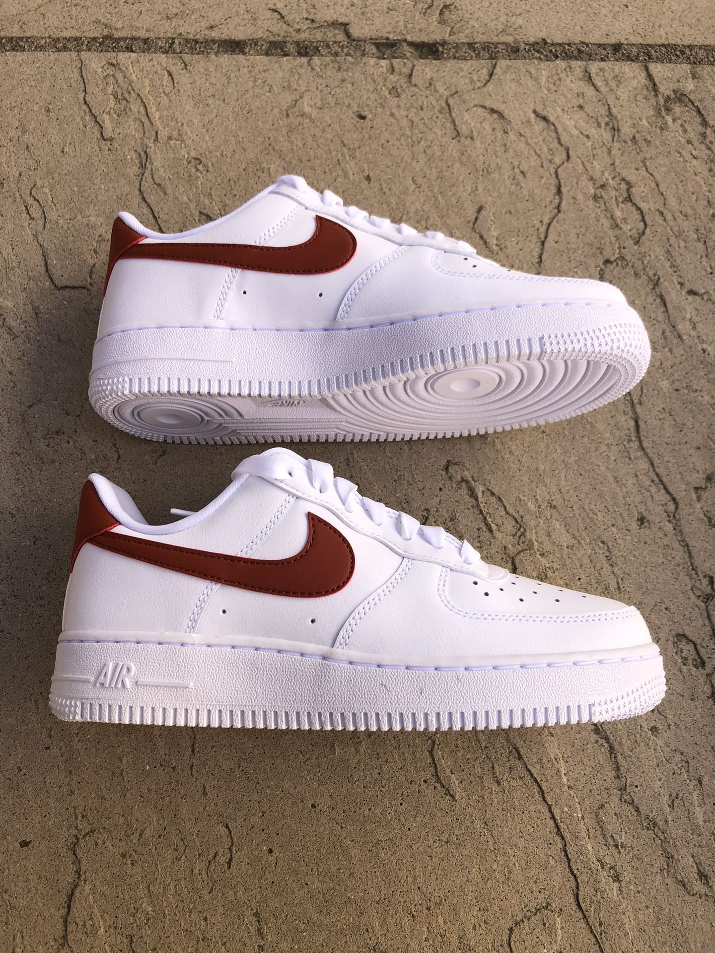 New Nike Air Force '07 White Rugged Orange Shoes Women's