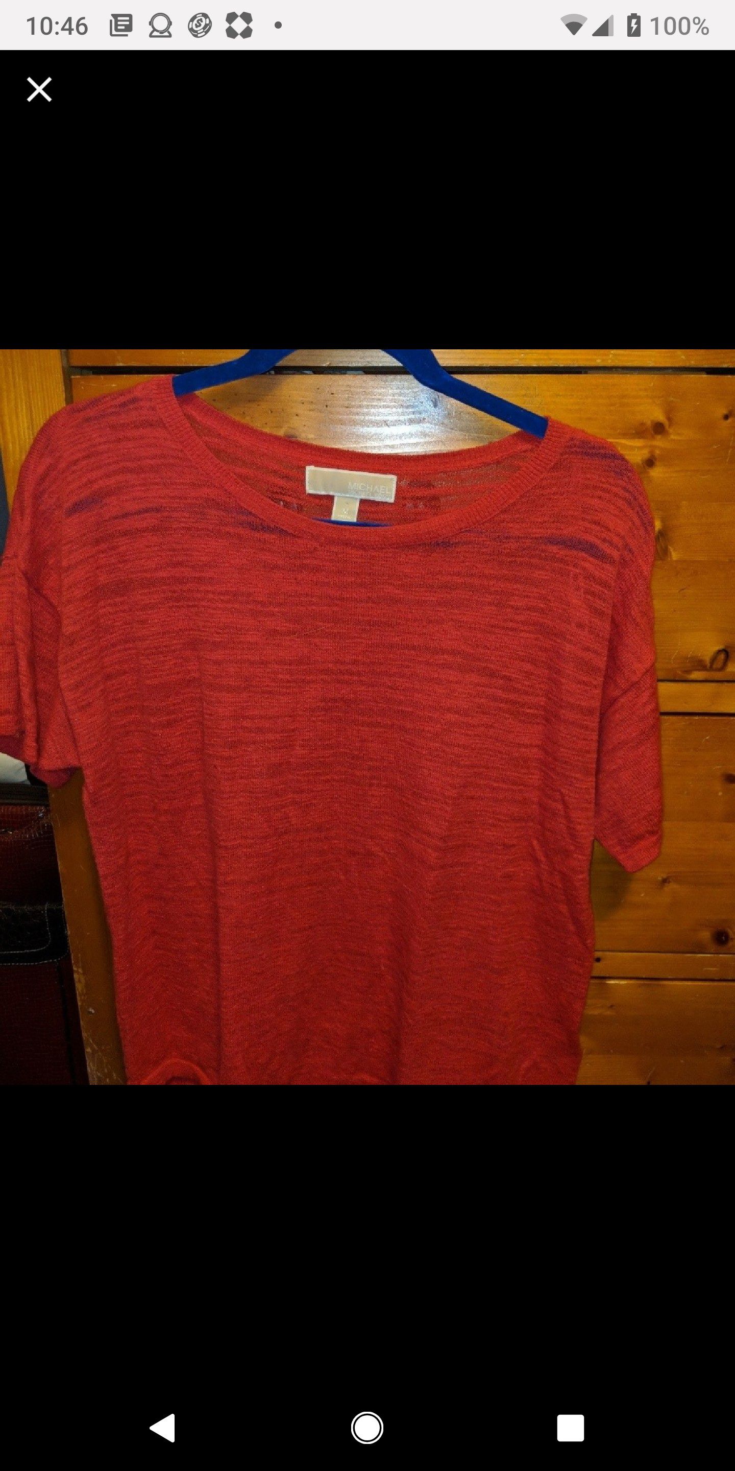 Michael kors red sweater medium
