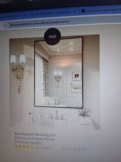 Rectangular Wall Mirror, Silver, 20"x28" NEW