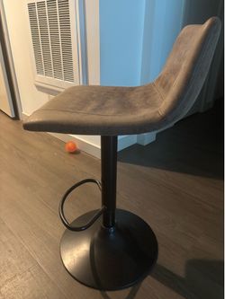 Swivel Bar Stool with Faux Leather Seat