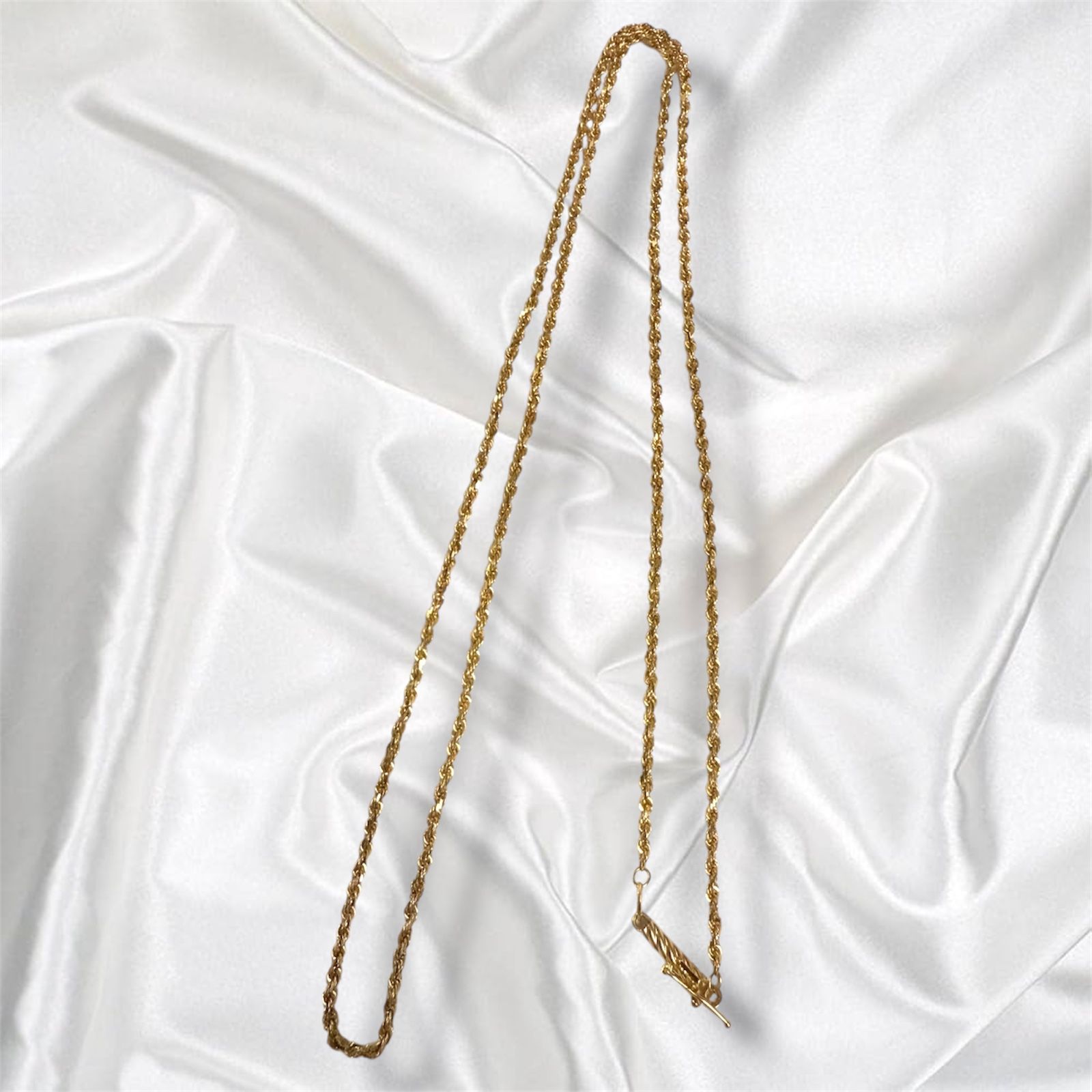14k Yellow Gold Rope Chain 6.1g 22in Long