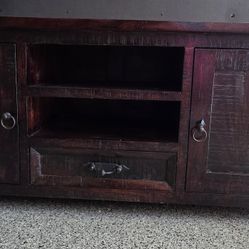 Solid Wood Cabinet with Drawer and Doors