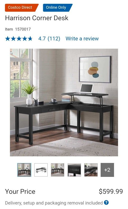 Harrison Corner Desk (Costco)