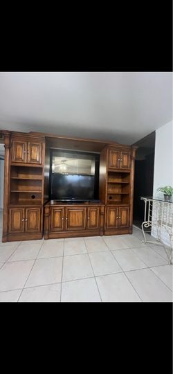Wood wall unit
