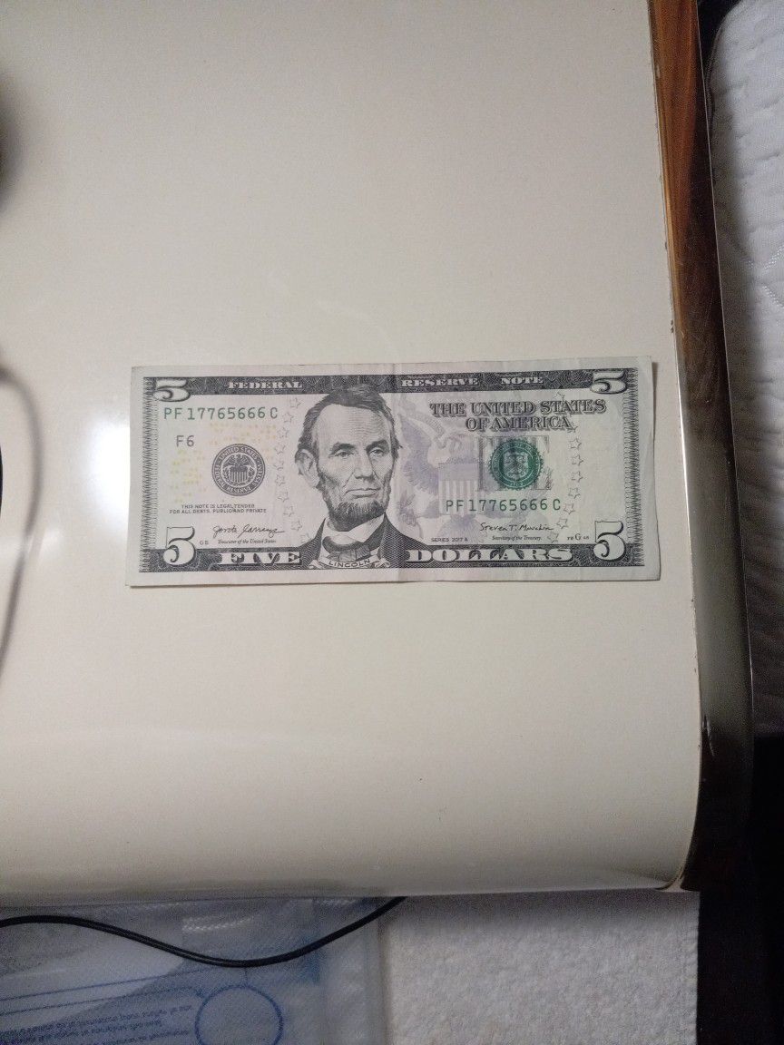 $5 Dollars Bill