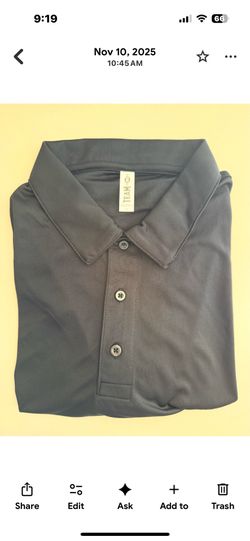 Brand new polo shirts and 7 black caps