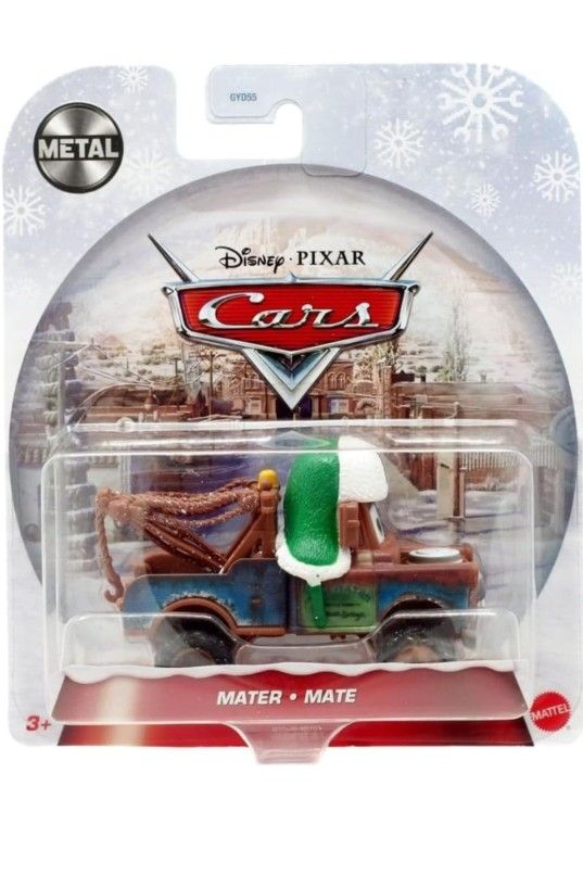 Disney Cars Holiday Metal Series Mater w/ Hat 1:55 Scale Mattel New