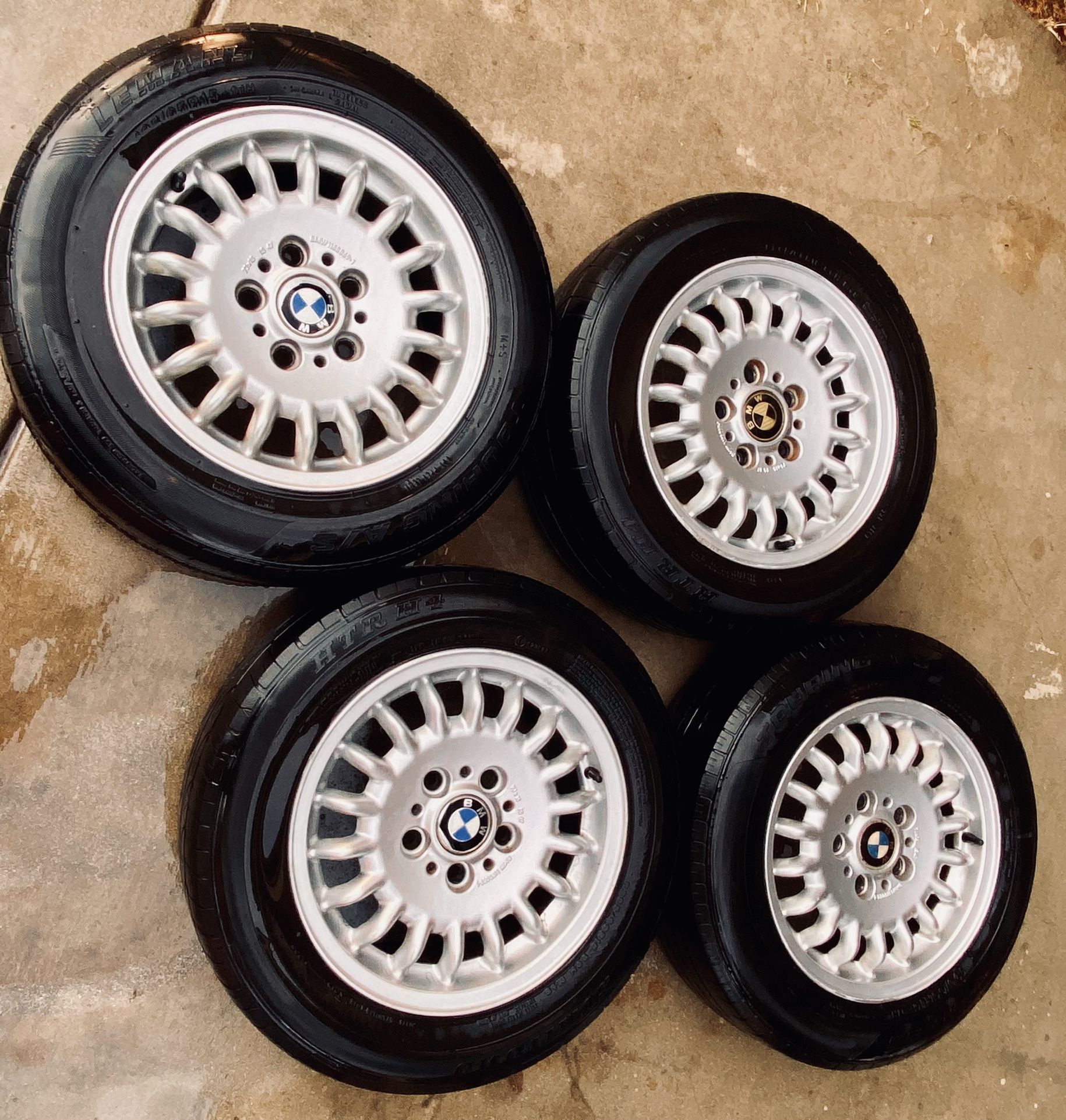 Oem BMW Bottle Cap Wheels 15x7 5x120 Bolt Pattern Come With Tires