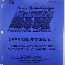 Original Arcade Manual Of San Fransico Rush The Rock