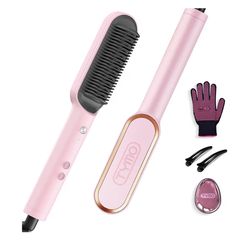 🔥NEW🔥 Hair Straightener Brush, TYMO Ring Hair Straightener Comb Straightening Brush