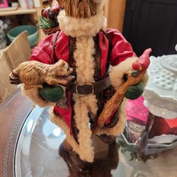 Vintage Yorkie Santa 