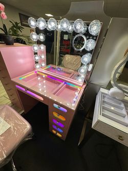Pink Vanity Set w/ Bluetooth