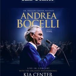 Bocelli Orlando Kia Center October 9th---2 Tickets Available!!!
