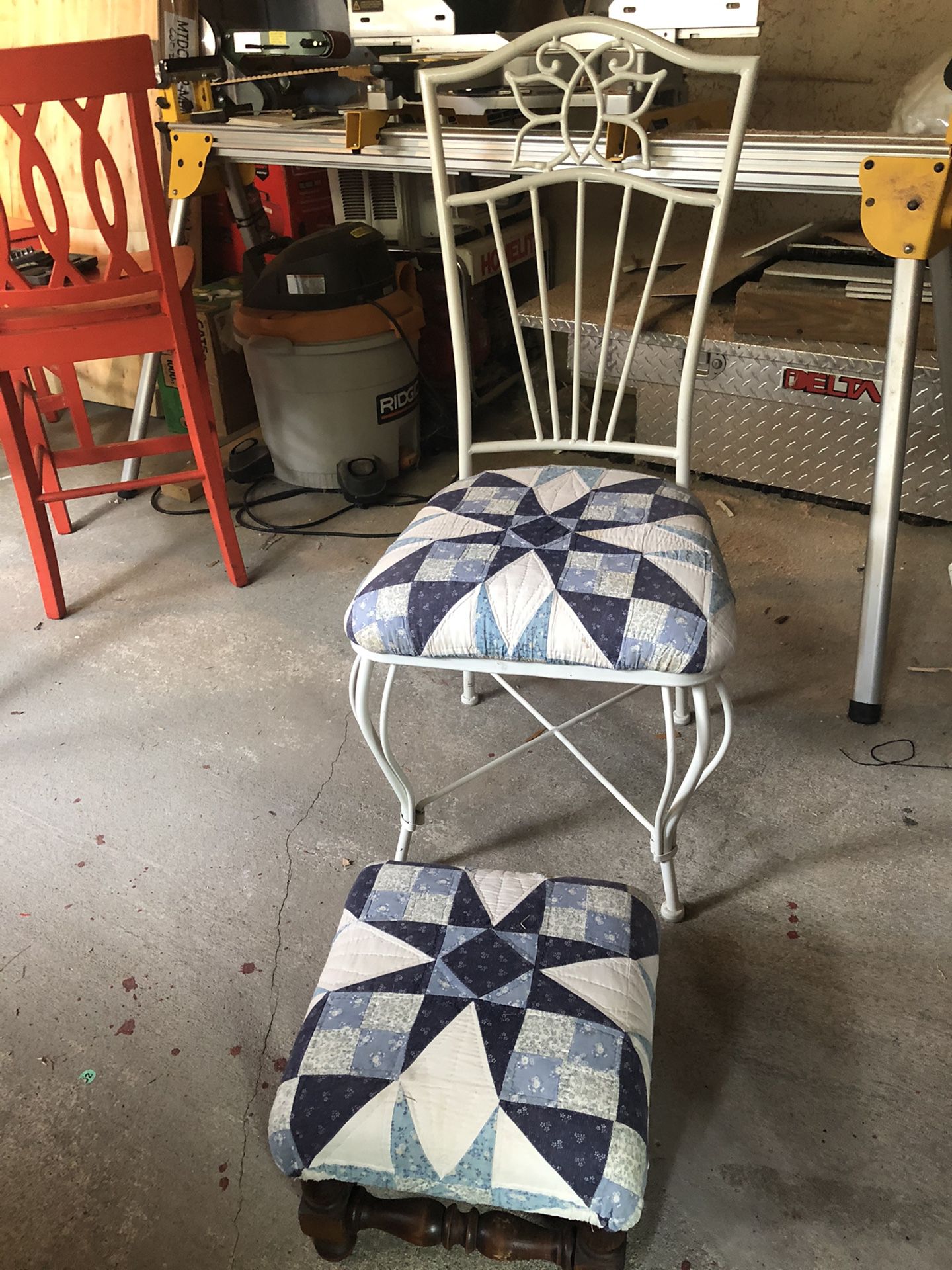 Chair & small matching stool