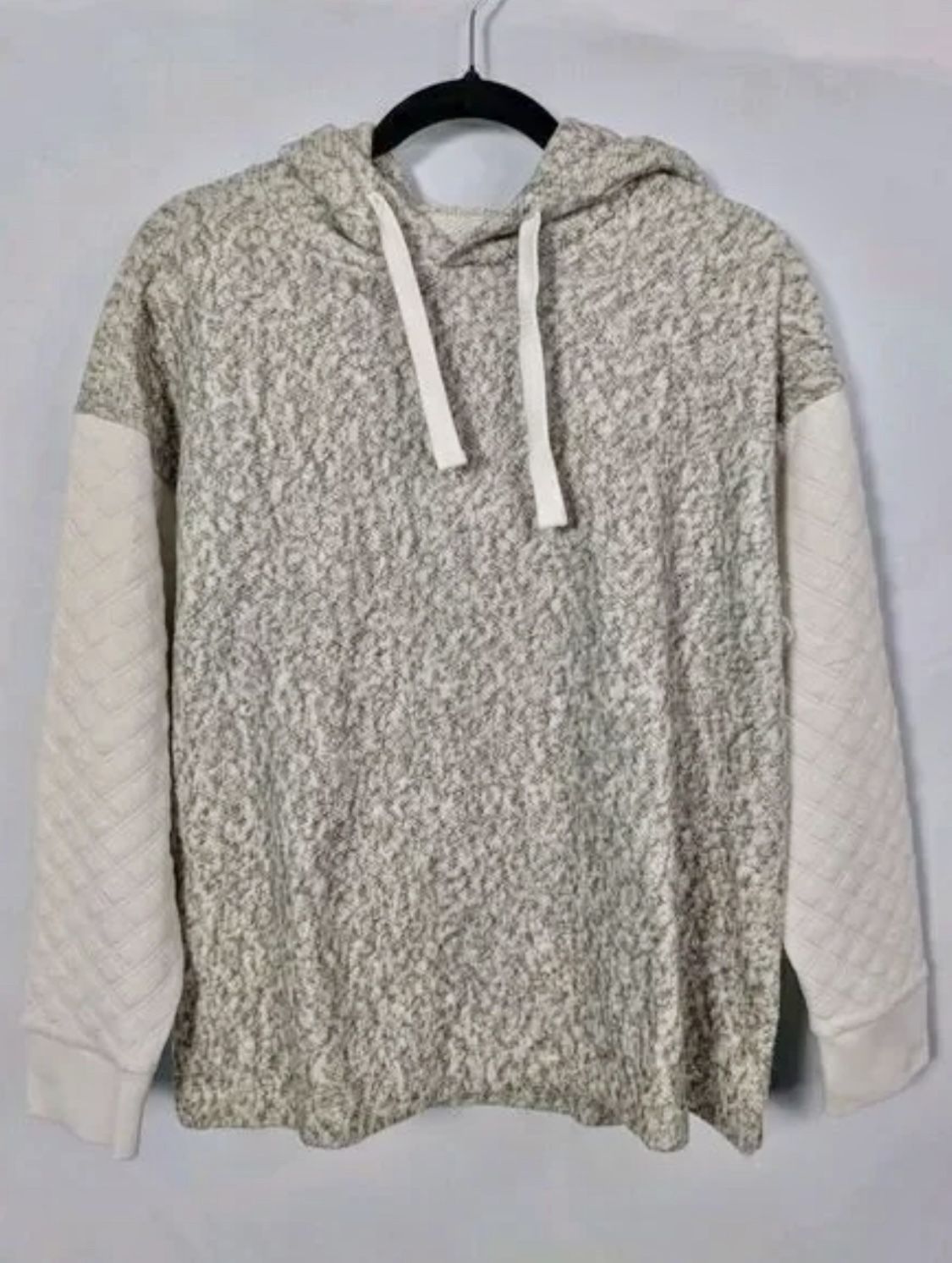 madewell quilted-sleeve hoodie sweatshirt small oversized