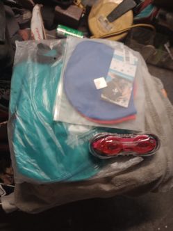 Swim cap,goggles and bag
