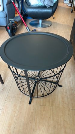 Black Wire Storage Table