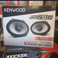 Kenwood 6x8 Speakers 250w