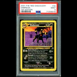 Umbreon 2001 1st Edition Neo Discovery 32/75 Wizards of the Coast Vintage PSA 9 MINT Pokemon Card