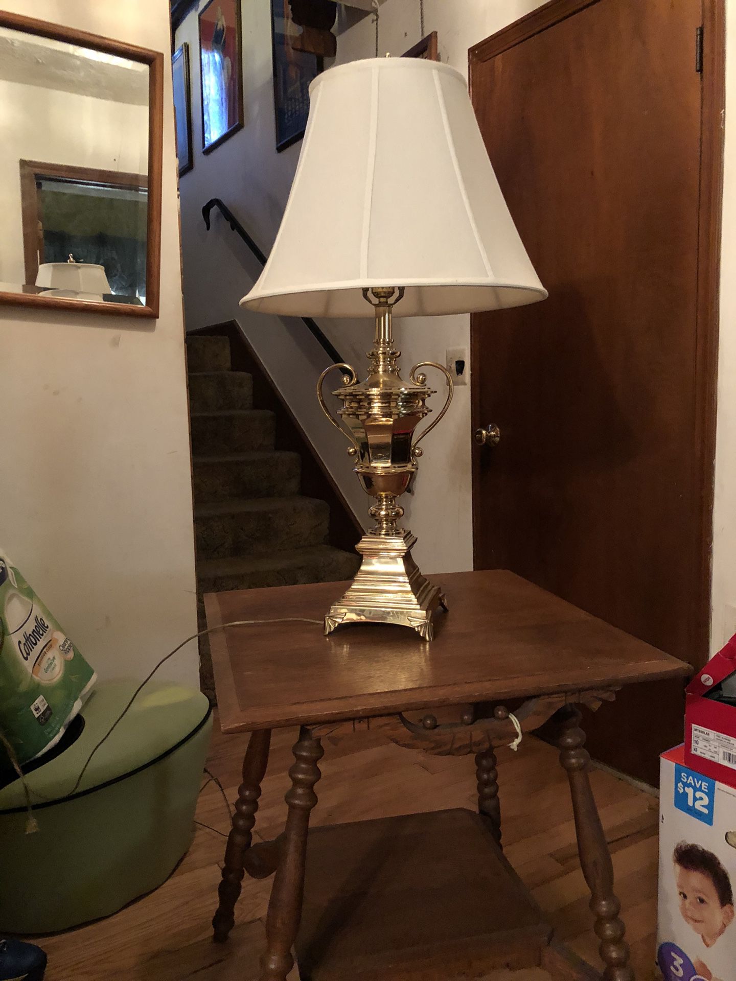 Solid Brass Trophy Lamp 