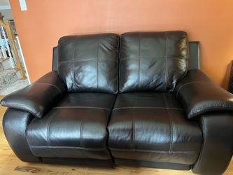 Large living room set Like new  2 sofas and love seat recliners 1coffee table And 2end tables and 2 lamps