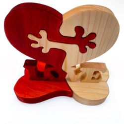 Wooden Love Sign, Love Stand, Wooden Heart Stand, 