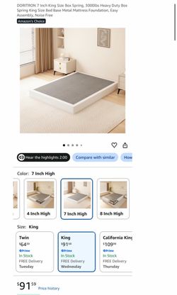 King size low profile box spring