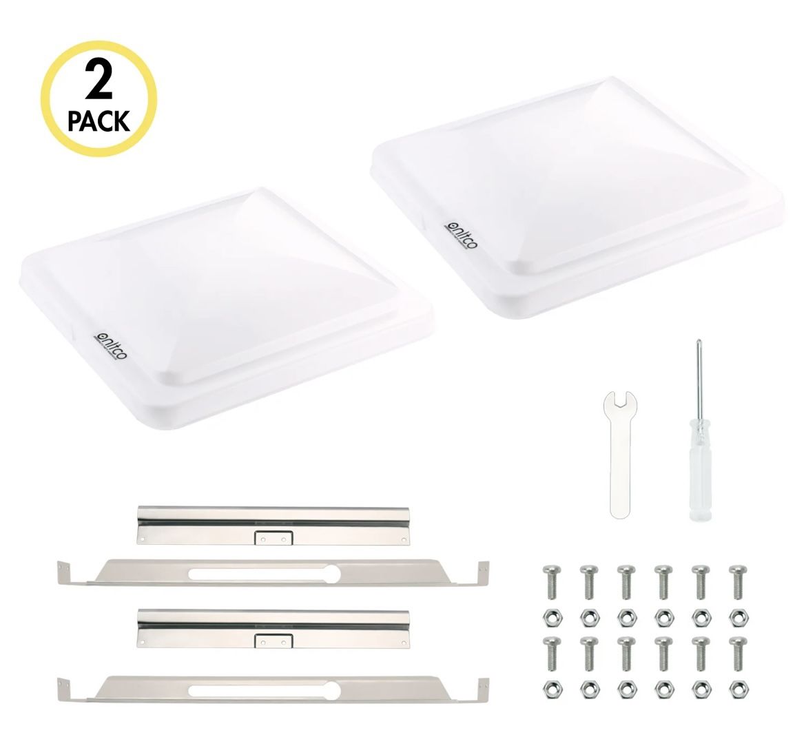 14 In X 14 In RV Vent Cover | White | 2 Packs