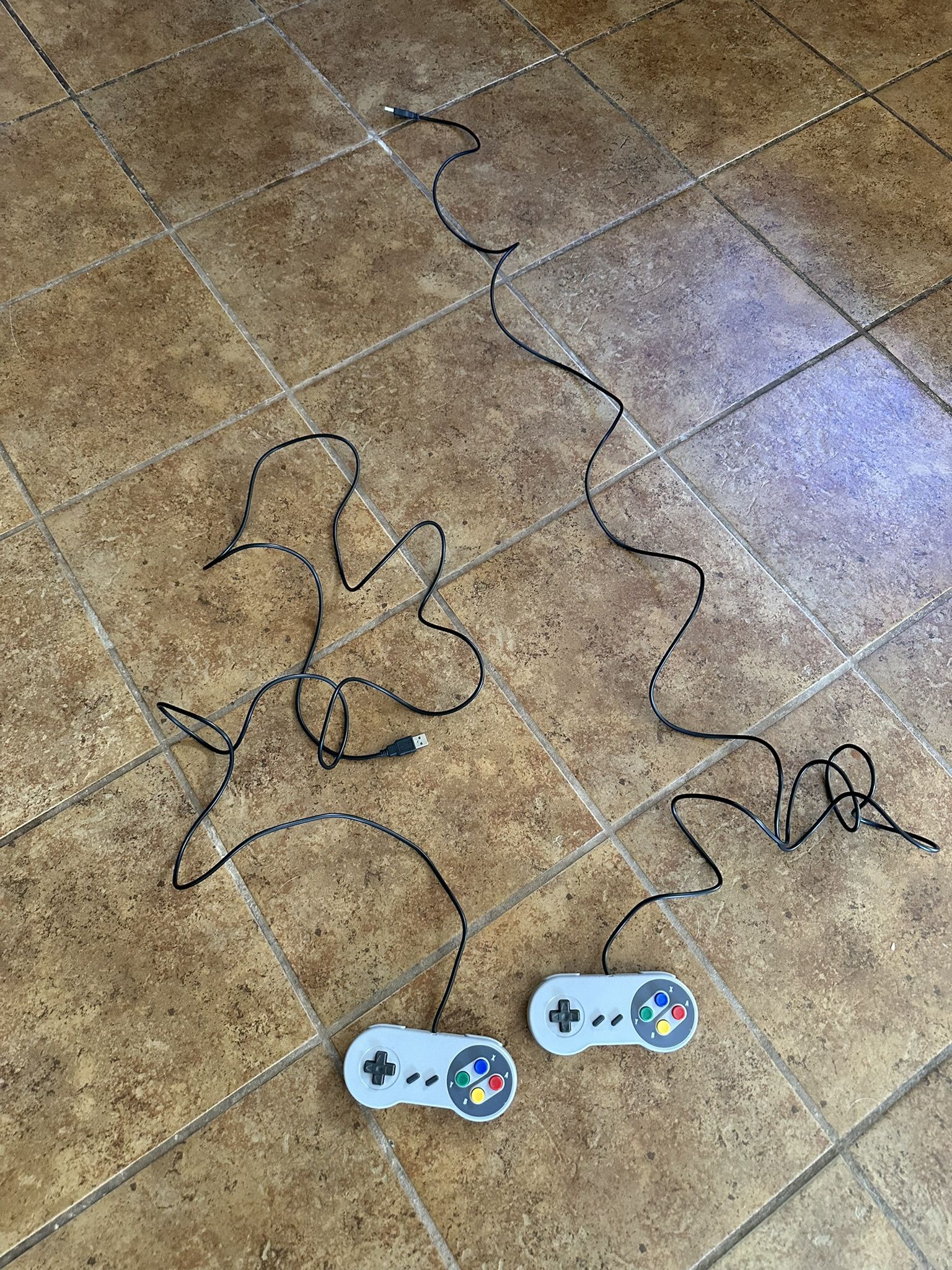Two USB Super Nintendo Controllers