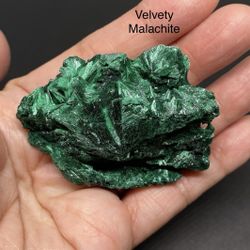 Velvety Malachite Genuine Stone from Congo Africa 80.4g