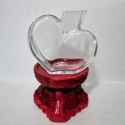 Vintage Boda Glass Heart Vase