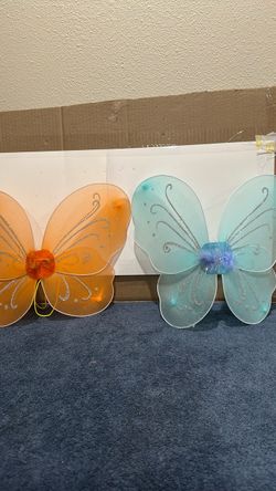 Kids Fairy Butterfly Wings Costume Set of 2
