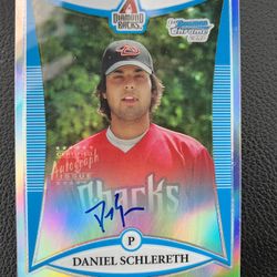 Daniel Schlereth 2008 Bowman Chrome 1st Card AUTOGRAPH #BDPP119 Arizona #389/500