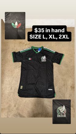 NEW Team Mexico Futbol/Soccer Black Jersey Size L XL 2XL
