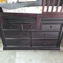 All Wood Dresser And Toddler Bed 